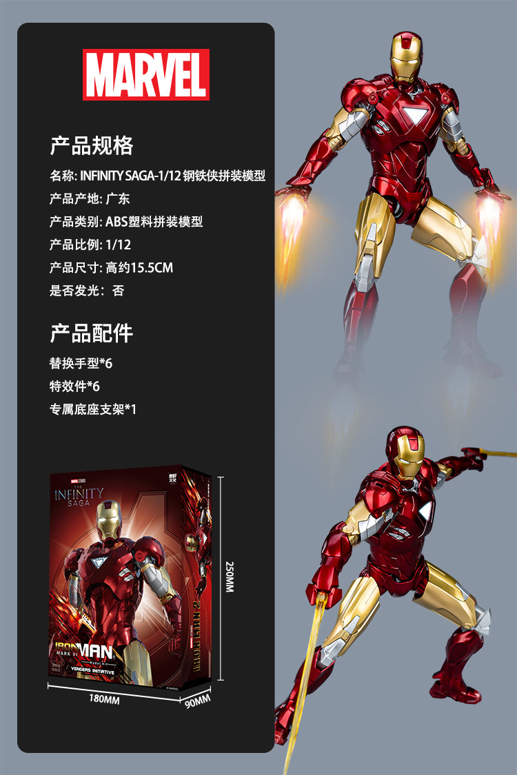 Fondjoy 1/12 Marvel Infinity Saga Series Iron Man Mark6 Model Kit - Mokei Otaku