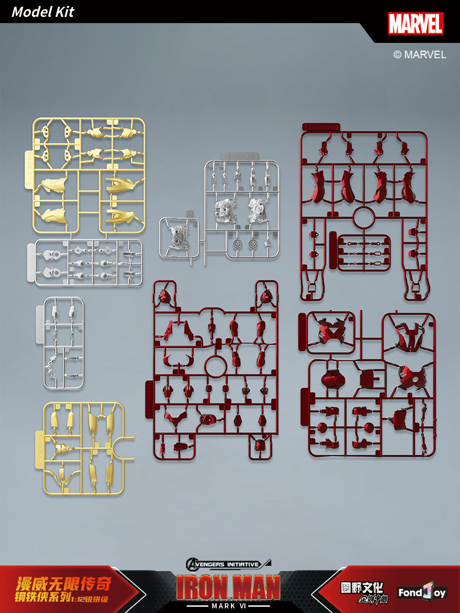 Fondjoy 1/12 Marvel Infinity Saga Series Iron Man Mark6 Model Kit - Mokei Otaku
